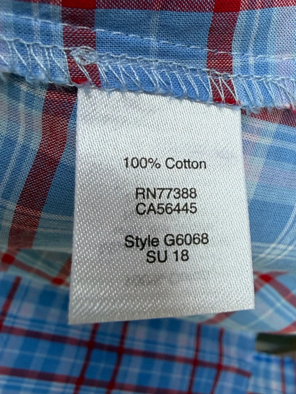 J. Crew | Light Blue and Red Plaid Button-Down Cotton Shirt | tie front | S
